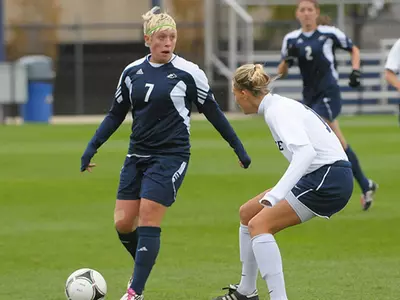 Hughes Scores Twice, but Women's Soccer Edged by Kent State, 3-2 in Double Overtime Image
