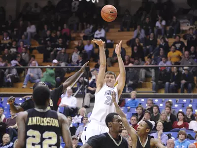 McAdams Leads Men's Basketball to 68-53 Win at NIU Image