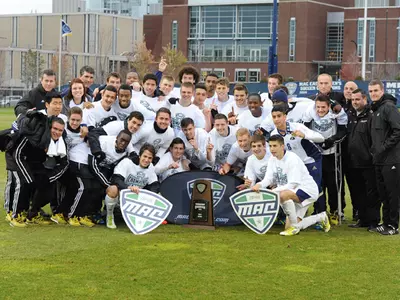 Men's Soccer Tops WMU 4-1, Claims 10th MAC Tournament Title Image