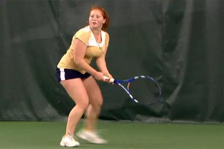 Women's Tennis Edges Cleveland State 4-3 to Win Fourth Straight Image