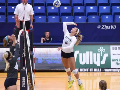 Volleyball wins three set battle with Robert Morris Image