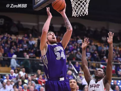 Men's Basketball Downs Ball State, 59-47, in Second-Annual Purple Out Game Image