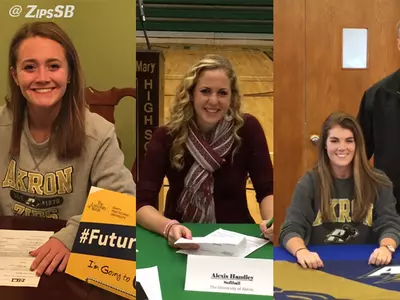 Akron Softball Signs Three Student-Athletes on National Signing Day Image