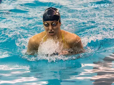 Swimming and Diving Maintains First-Place Standing in Day Three of MAC Championships Image