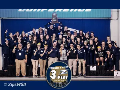Akron Swimming and Diving Secures Coveted Third Straight MAC Championship Image