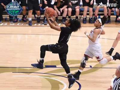 Third-Quarter Run Propels Akron Past Miami, 66-54, in MAC Tournament Opener Image