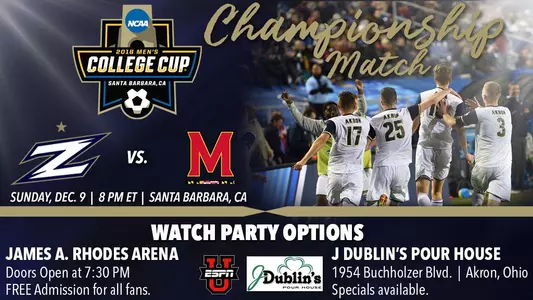 Akron vs. Maryland Watch Party 12-9