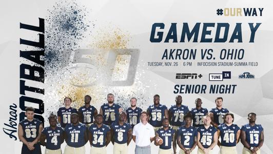 Akron Football to Salute Senior Class in Season Finale with Ohio on Tuesday  Night - University of Akron Athletics