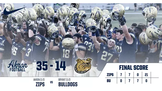 Final Akron vs Bryant 35-14 9/18/2021