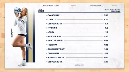 Akron VB 2024 Non-Conference Schedule