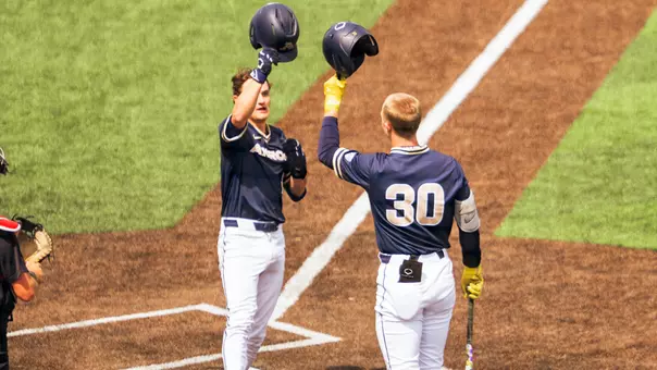 Akron Celebrating a home run hit by Kyle McConachie