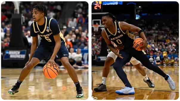 Action photos of Tavari Johnson and Amani Lyles