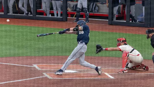 Brady Bowen making contact on a pitch at Ohio State