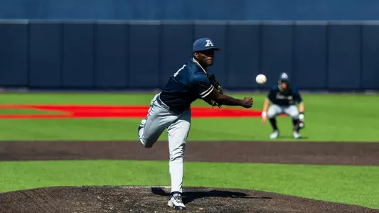 Photo of Jeremiah Newman pitching at Dayton