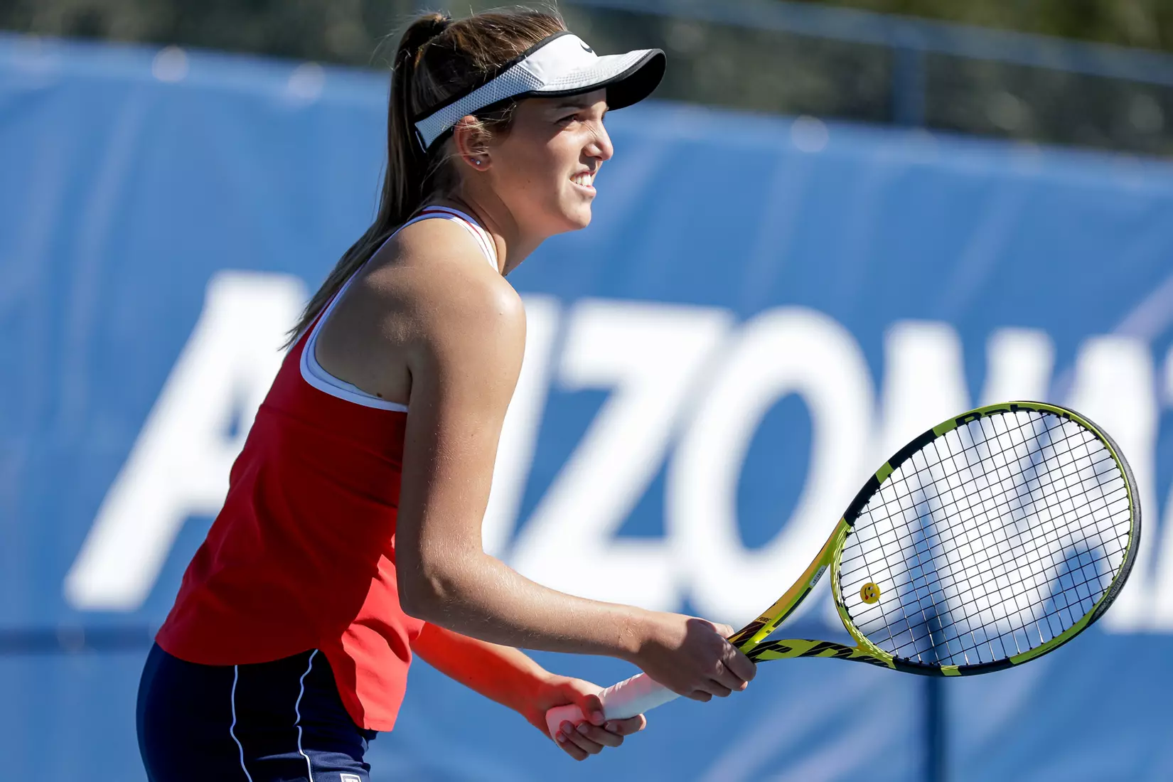 Abby Amos, Arizona Wildcats Womens Tennis vs. University of North Texas 2/7/20 in Tucson, Ariz.
Photo by Simon Asher / Arizona Athletics