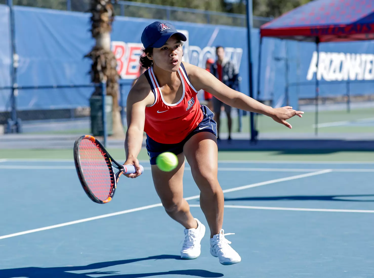 Khim Iglupas, Arizona Wildcats Womens Tennis vs. University of North Texas 2/7/20 in Tucson, Ariz.
Photo by Simon Asher / Arizona Athletics