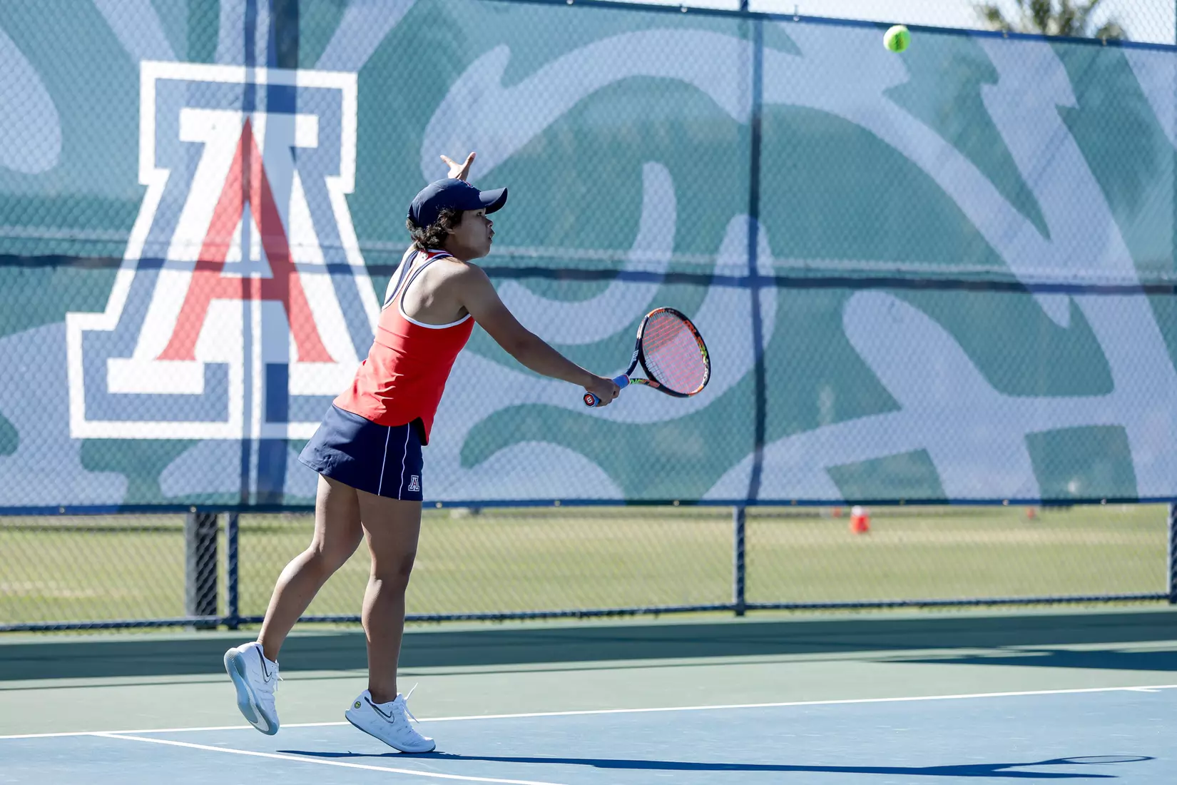 Khim Iglupas, Arizona Wildcats Womens Tennis vs. University of North Texas 2/7/20 in Tucson, Ariz.
Photo by Simon Asher / Arizona Athletics