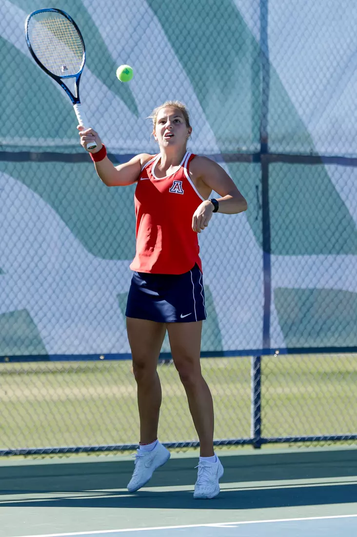Gitte Heynemans, Arizona Wildcats Womens Tennis vs. University of North Texas 2/7/20 in Tucson, Ariz.
Photo by Simon Asher / Arizona Athletics