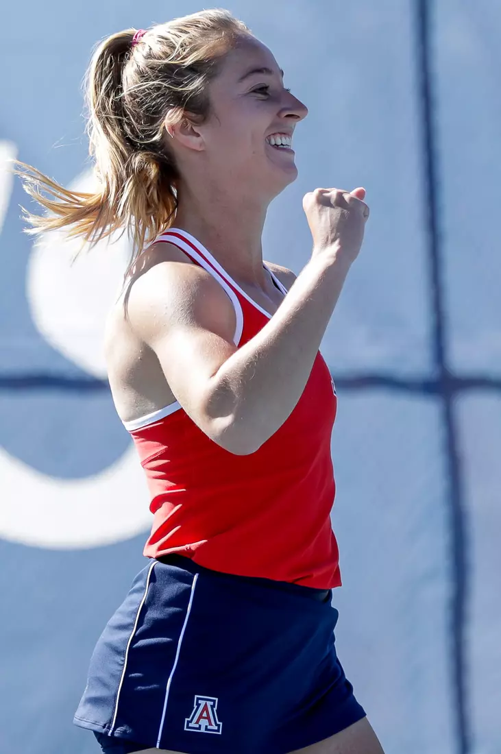 Marie Van Aelst, Arizona Wildcats Womens Tennis vs. University of North Texas 2/7/20 in Tucson, Ariz.
Photo by Simon Asher / Arizona Athletics