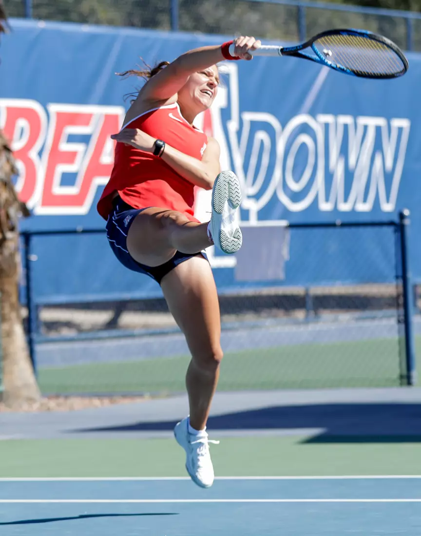 Gitte Heynemans, Arizona Wildcats Womens Tennis vs. University of North Texas 2/7/20 in Tucson, Ariz.
Photo by Simon Asher / Arizona Athletics