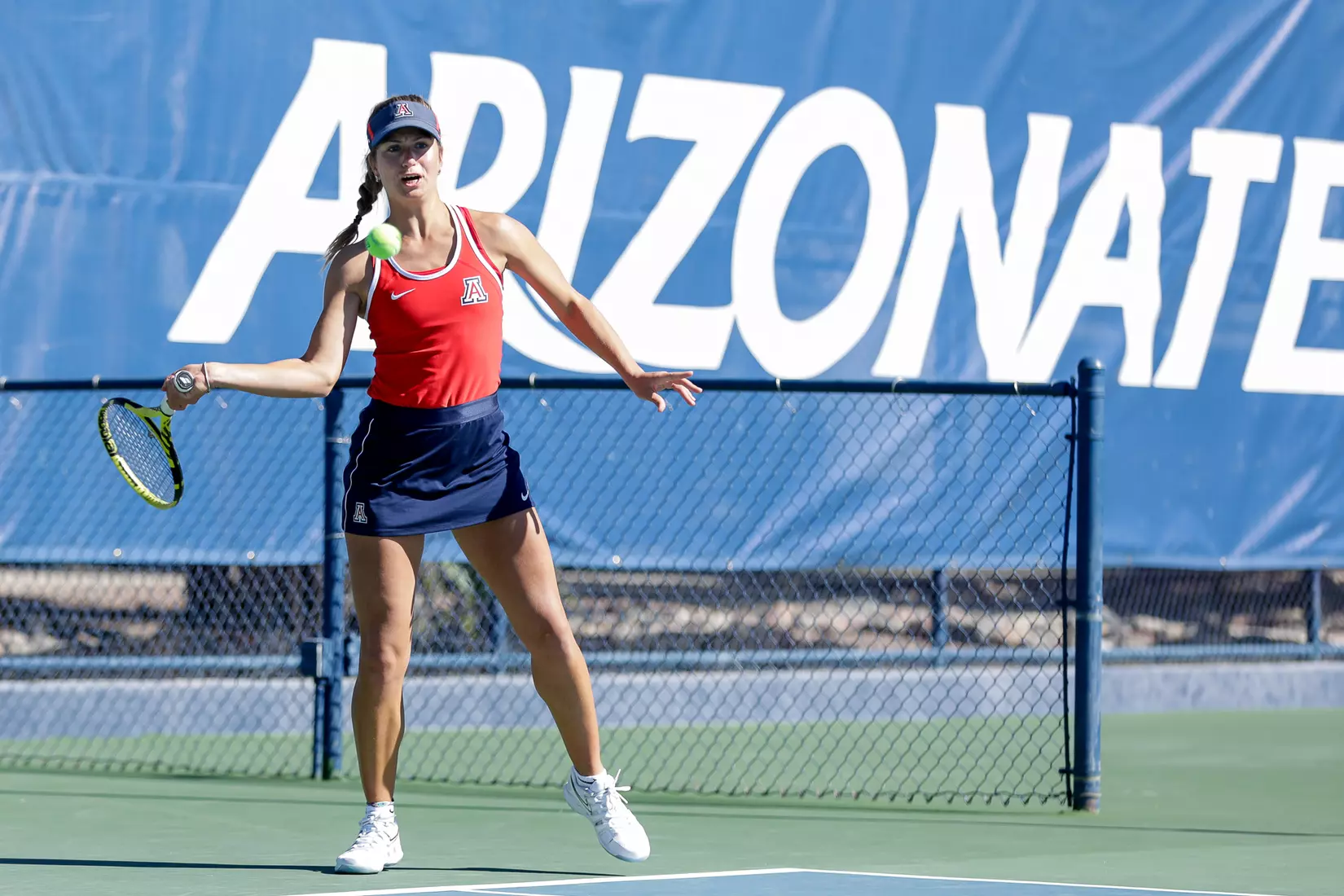 Talya Zandberg, Arizona Wildcats Womens Tennis vs. University of North Texas 2/7/20 in Tucson, Ariz.
Photo by Simon Asher / Arizona Athletics