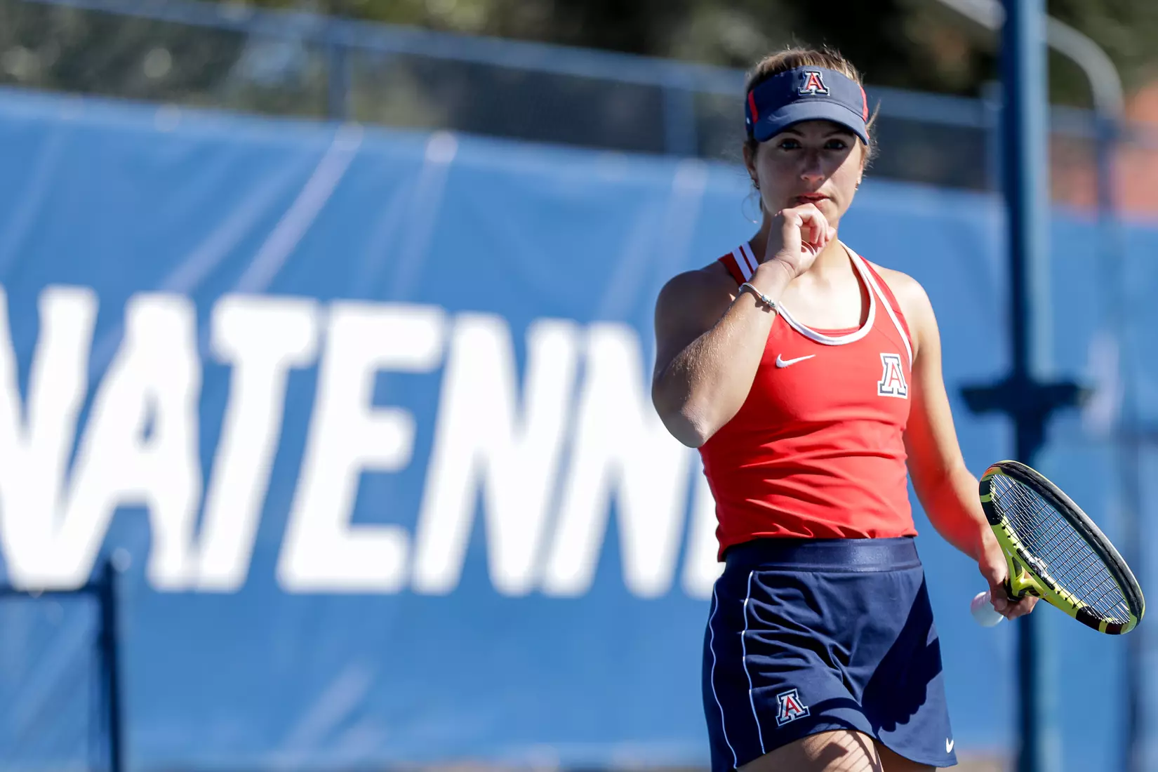 Talya Zandberg, Arizona Wildcats Womens Tennis vs. University of North Texas 2/7/20 in Tucson, Ariz.
Photo by Simon Asher / Arizona Athletics