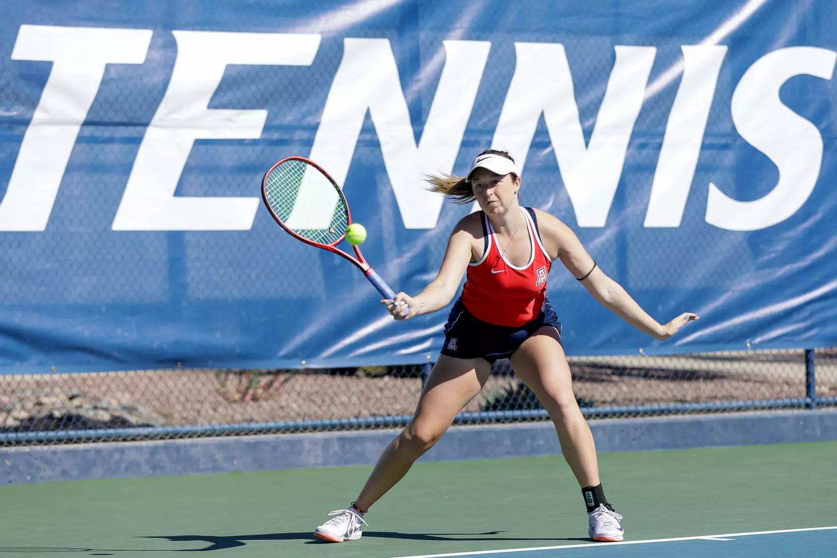 Kirsten Prelle, Arizona Wildcats Womens Tennis vs. University of North Texas 2/7/20 in Tucson, Ariz.
Photo by Simon Asher / Arizona Athletics