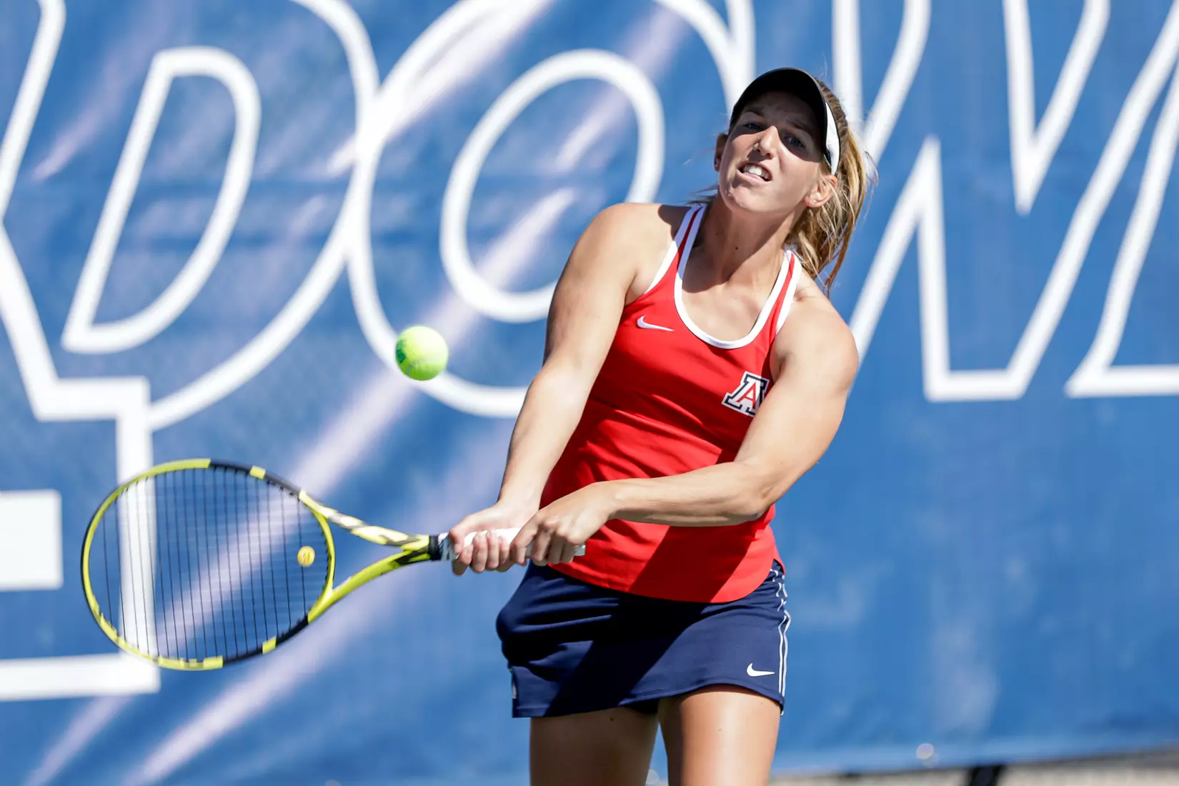 Abby Amos, Arizona Wildcats Womens Tennis vs. University of North Texas 2/7/20 in Tucson, Ariz.
Photo by Simon Asher / Arizona Athletics