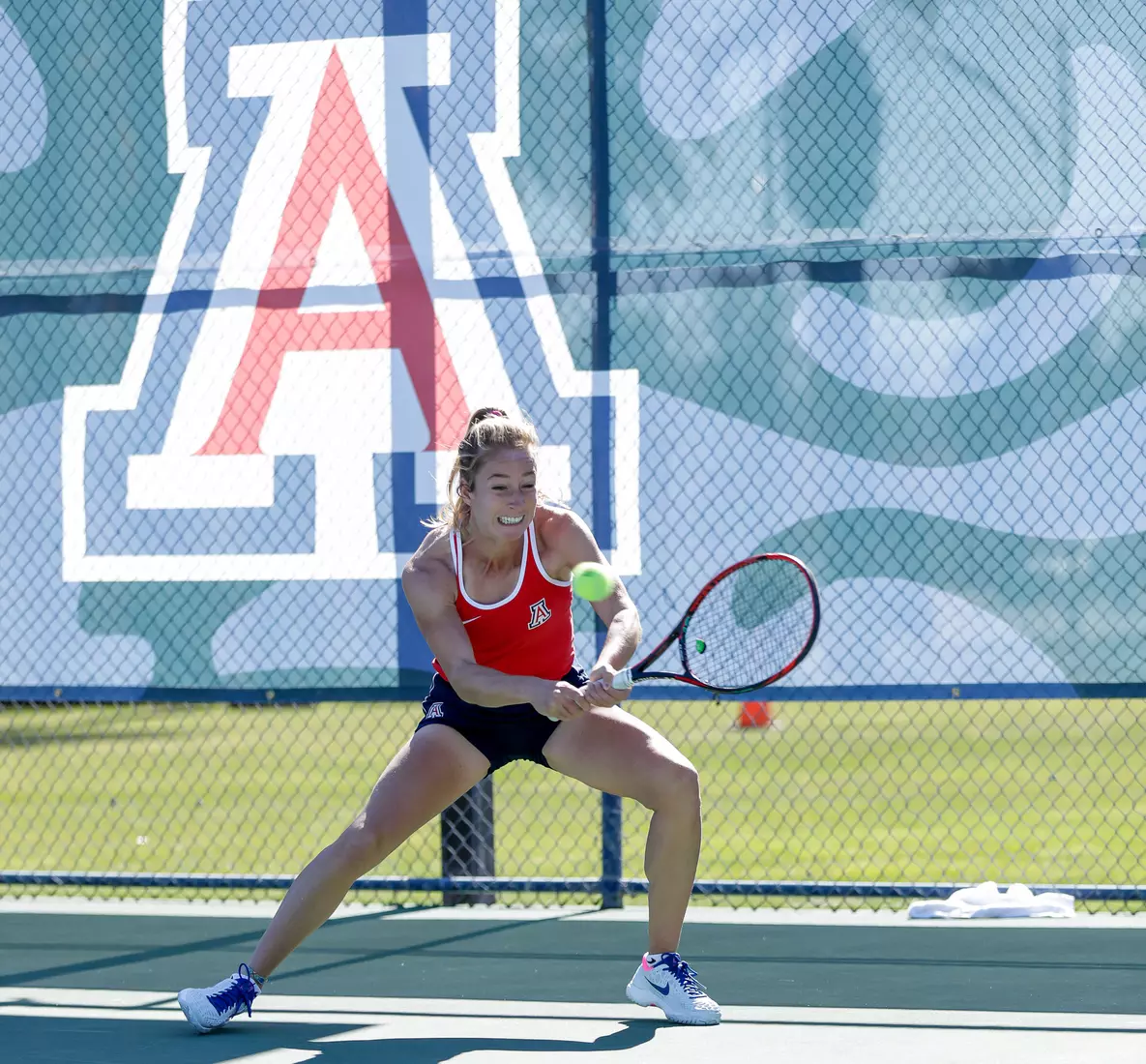 Marie Van Aelst, Arizona Wildcats Womens Tennis vs. University of North Texas 2/7/20 in Tucson, Ariz.
Photo by Simon Asher / Arizona Athletics