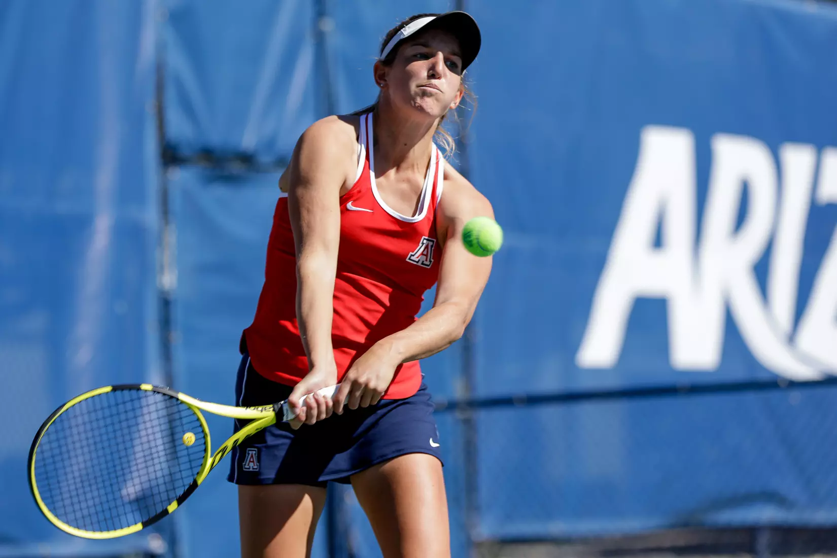 Abby Amos, Arizona Wildcats Womens Tennis vs. University of North Texas 2/7/20 in Tucson, Ariz.
Photo by Simon Asher / Arizona Athletics