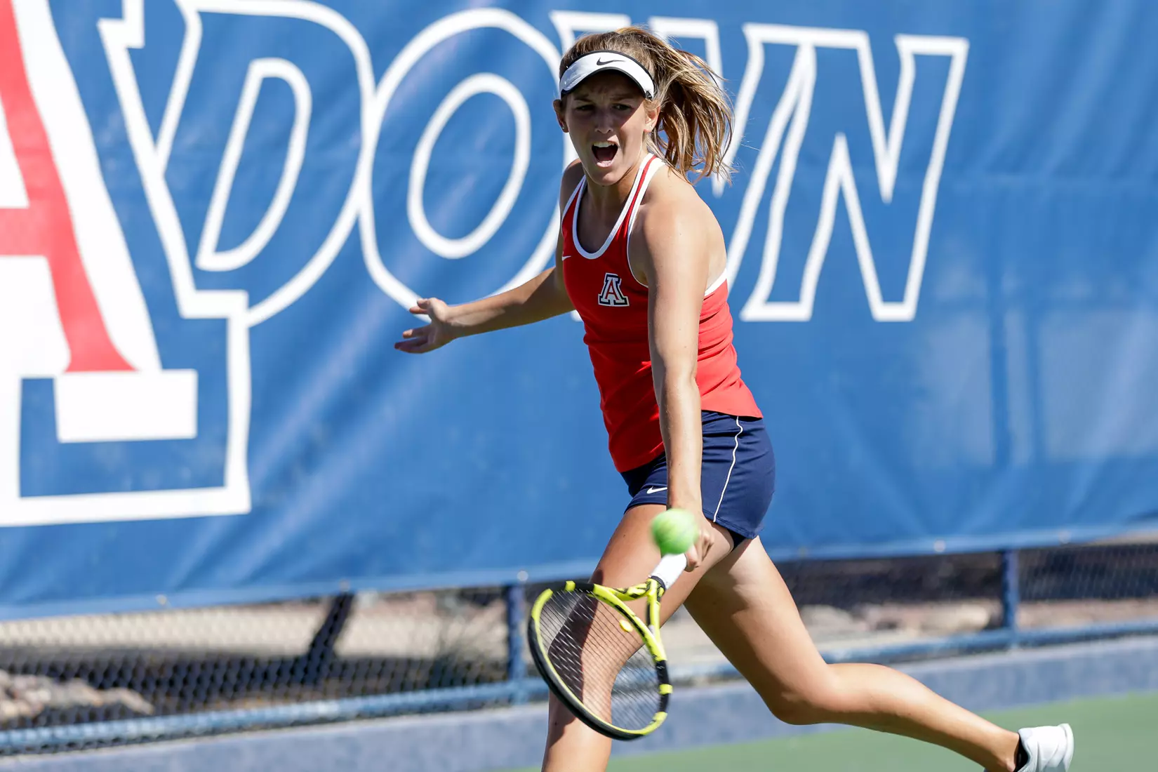 Abby Amos, Arizona Wildcats Womens Tennis vs. University of North Texas 2/7/20 in Tucson, Ariz.
Photo by Simon Asher / Arizona Athletics
