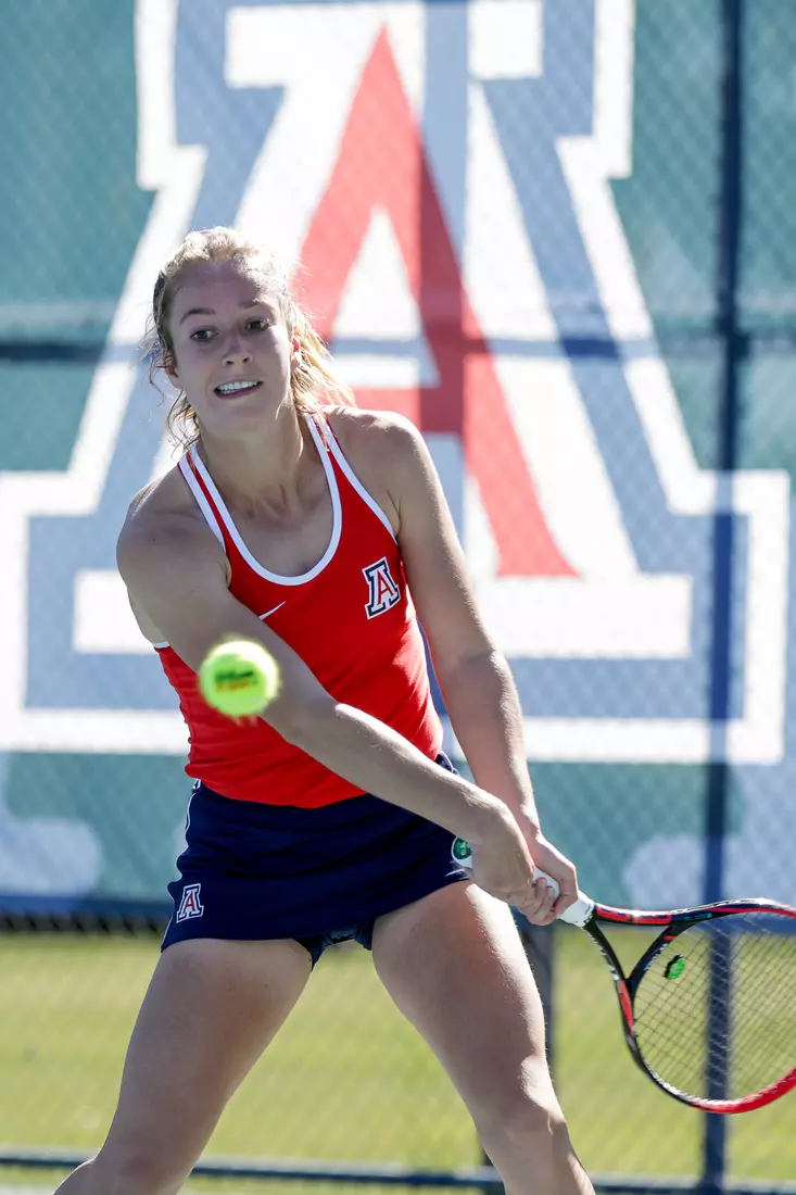 Marie Van Aelst, Arizona Wildcats Womens Tennis vs. University of North Texas 2/7/20 in Tucson, Ariz.
Photo by Simon Asher / Arizona Athletics