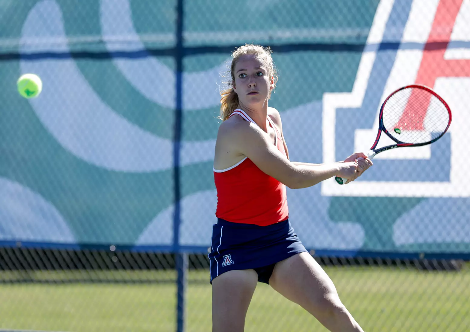 Marie Van Aelst, Arizona Wildcats Womens Tennis vs. University of North Texas 2/7/20 in Tucson, Ariz.
Photo by Simon Asher / Arizona Athletics