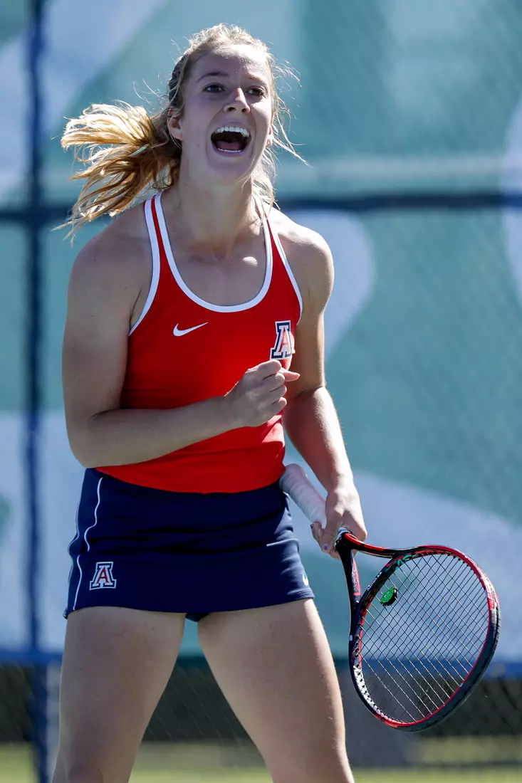 Marie Van Aelst, Arizona Wildcats Womens Tennis vs. University of North Texas 2/7/20 in Tucson, Ariz.
Photo by Simon Asher / Arizona Athletics