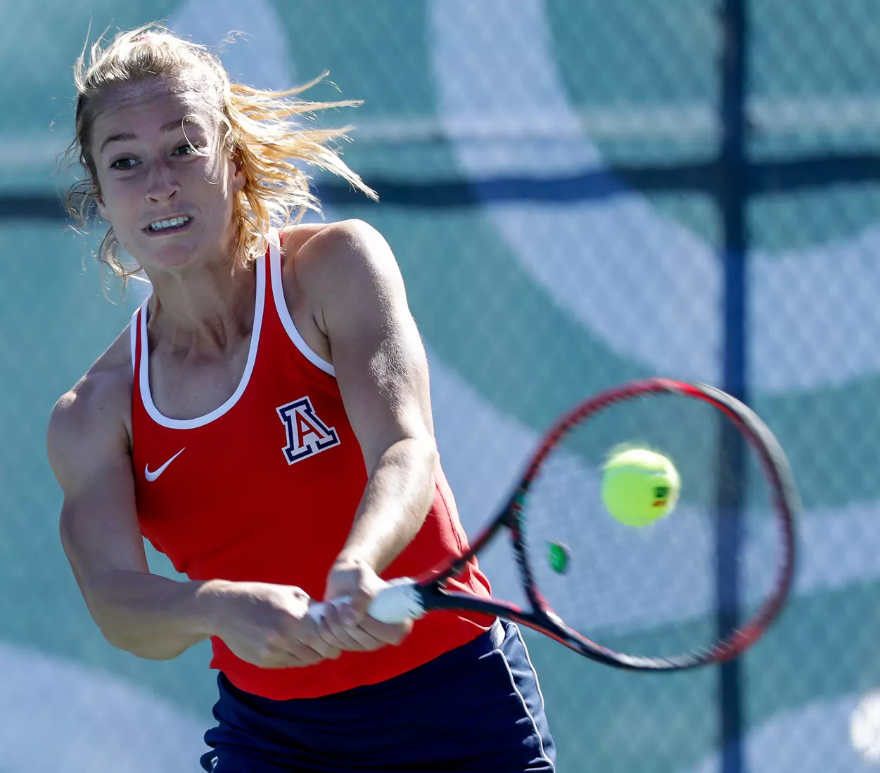Marie Van Aelst, Arizona Wildcats Womens Tennis vs. University of North Texas 2/7/20 in Tucson, Ariz.
Photo by Simon Asher / Arizona Athletics