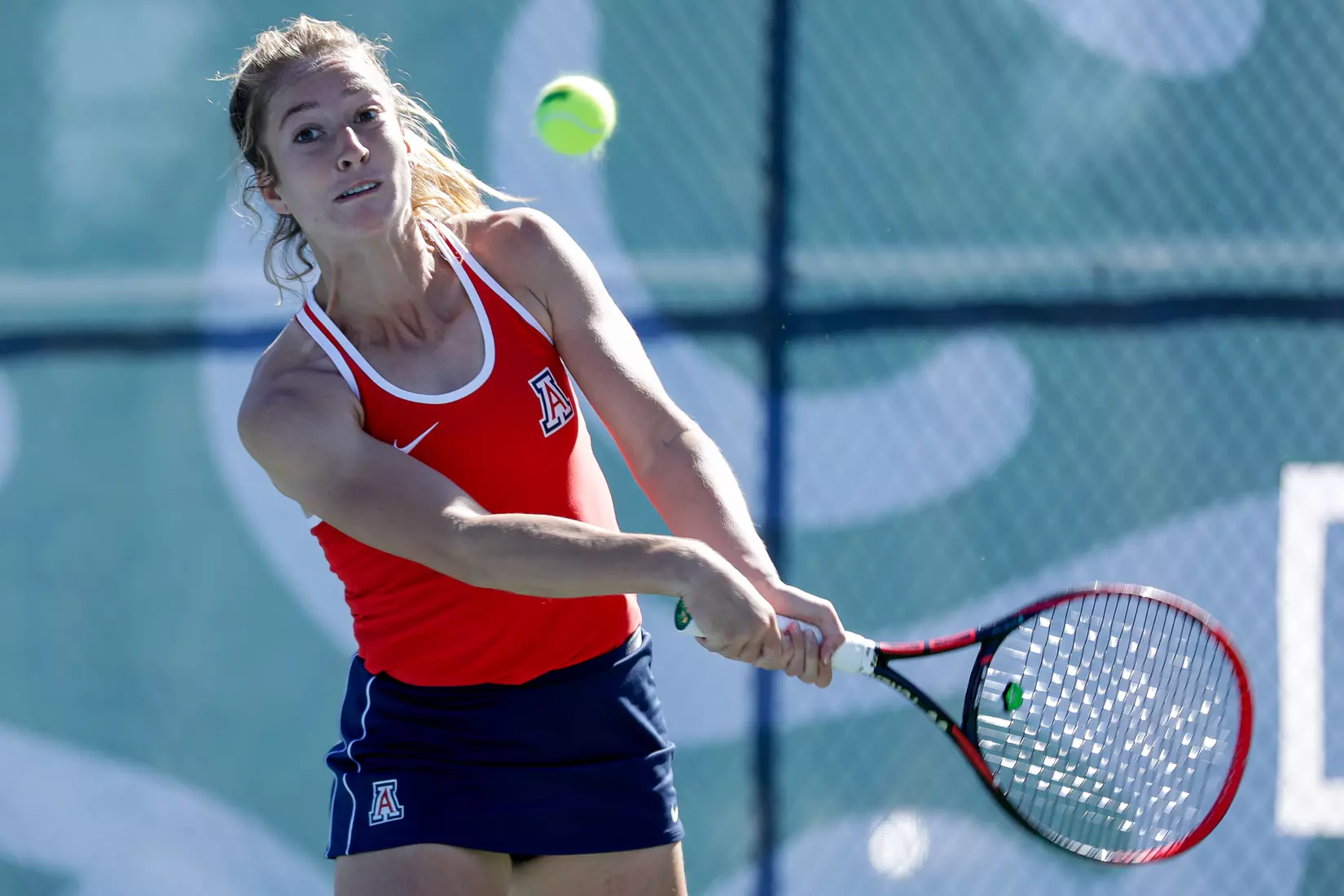 Marie Van Aelst, Arizona Wildcats Womens Tennis vs. University of North Texas 2/7/20 in Tucson, Ariz.
Photo by Simon Asher / Arizona Athletics