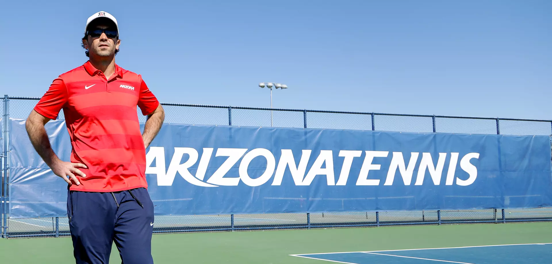 Head Coach Ryan Stotland, Arizona Wildcats Womens Tennis vs. University of North Texas 2/7/20 in Tucson, Ariz.
Photo by Simon Asher / Arizona Athletics