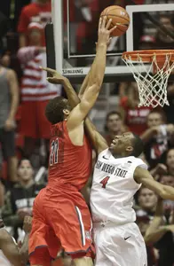 Arizona forward Aaron Gordon dunks over