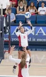 Stanford Volleyball Outlasts Arizona, 3-1