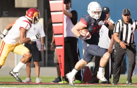 Senior tight end Josh Kern (17)
