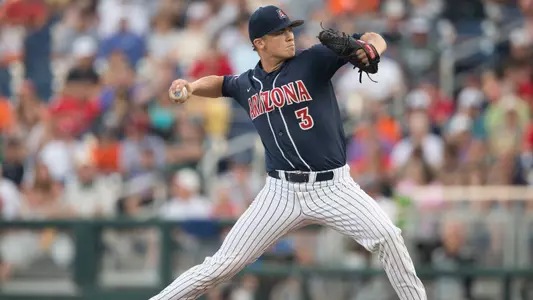 Dalbec pitching vs. Oklahoma State at CWS