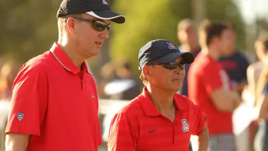 Coach James Li and Greg Byrne