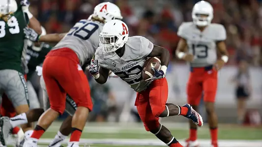 Freshman running back J.J. Taylor (23)