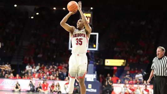 Allonzo Trier takes a jump shot.