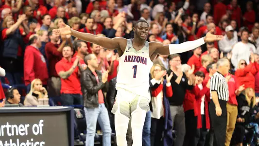 Rawle Alkins pumps the McKale Center crowd up.