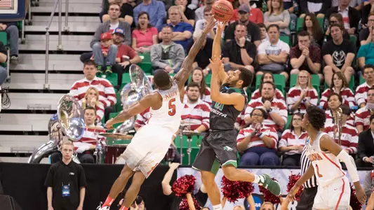 Kadeem Allen blocks a shot in the first round of the NCAA Tournament vs. North Dakots