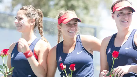 Seniors Samantha Czarniak, Lauren Marker, and junior Devin Chypyha (l-r)