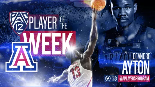 Deandre Ayton Player of the Week Graphic