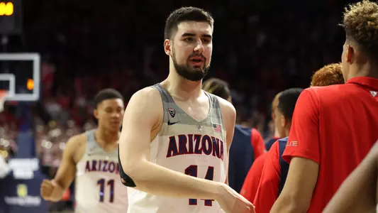 Dusan Ristic heads for the handshake line after Arizona's win over Oregon State
