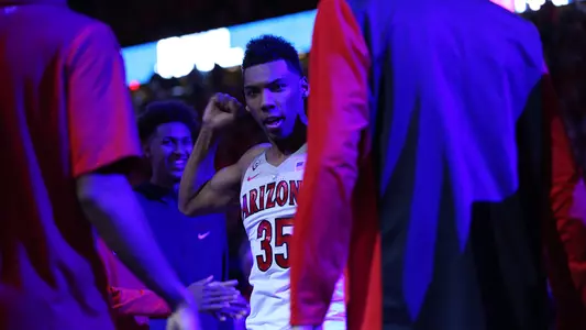 Allonzo Trier during team introductions versus Utah